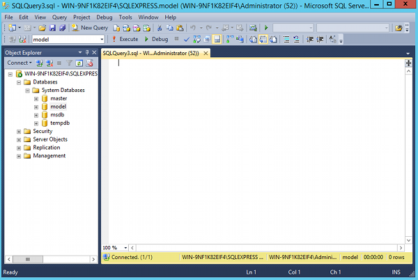 Screenshot of SQL Server 2014.