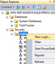 Creating a new login in SQL Server