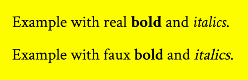 font synthesis
