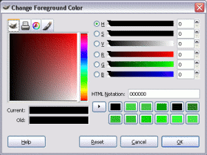 Screenshot of the color picker